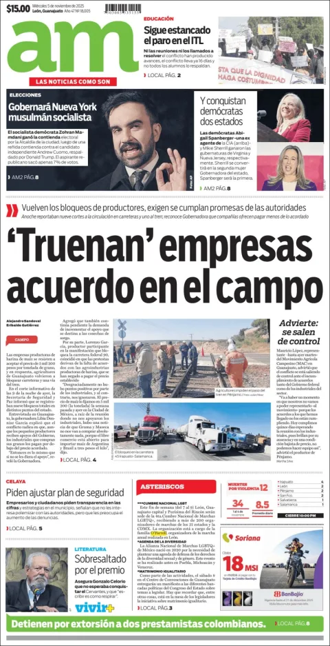 Portada de Am Corredor Industrial del miércoles, 5 de noviembre de 2025