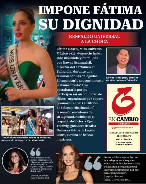 Portada de En Cambio - Tabasco (contraportada) del miércoles, 5 de noviembre de 2025
