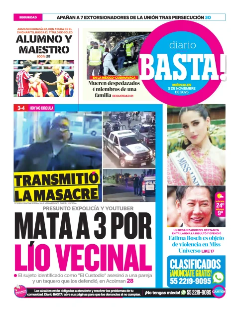 Portada de Basta! (contraportada )