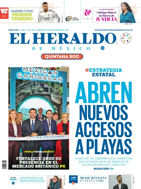 Portada de El Heraldo de Mexico - Quintana Roo