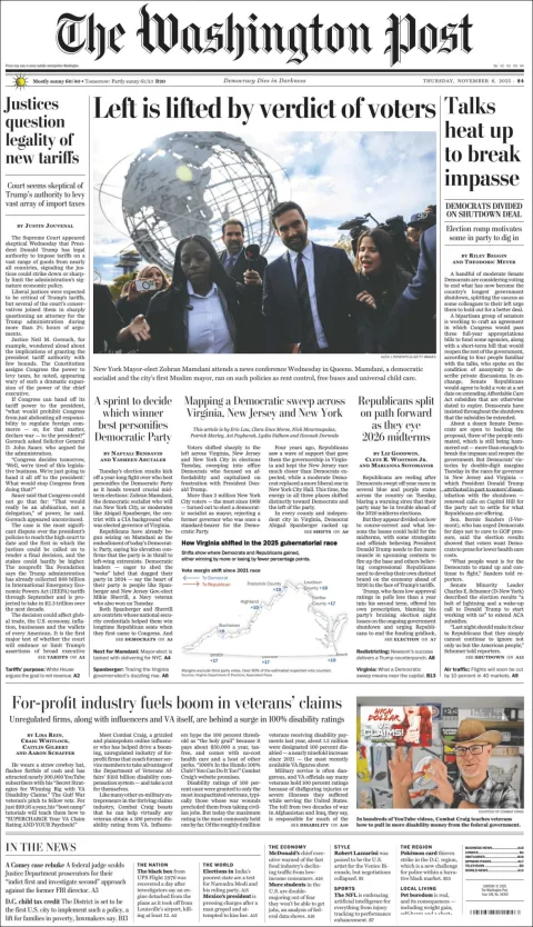 Portada de The Washington Post