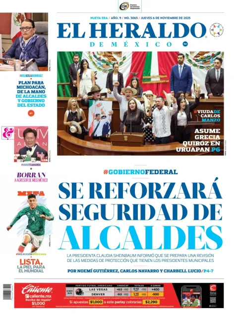 Portada de El Heraldo de Mexico