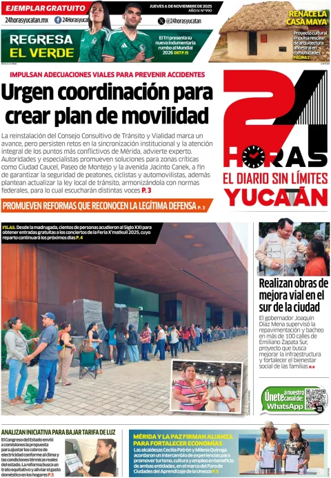 Portada de 24 Horas Yucatan