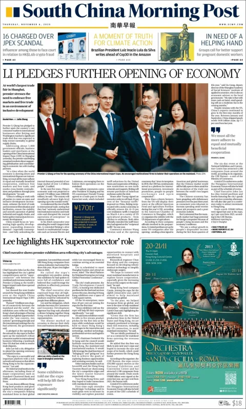 Portada de South China Morning Post