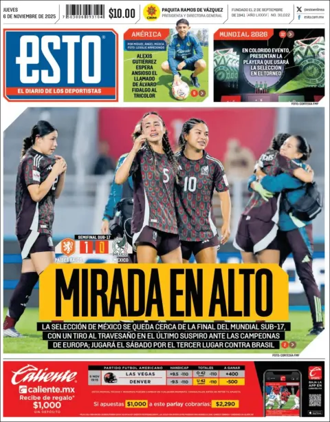 Portada de Esto del jueves, 6 de noviembre de 2025