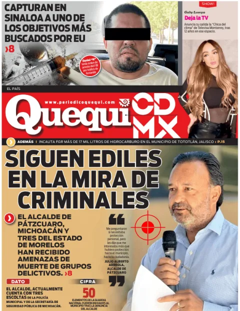 Portada de Quequi CDMX (contraportada) del jueves, 6 de noviembre de 2025