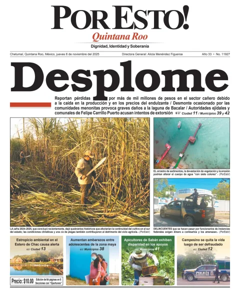 Portada de Por Esto (quintana Roo Chetumal)