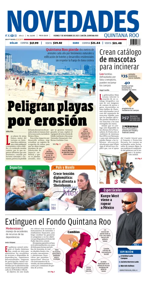 Portada de Novedades Quintana Roo