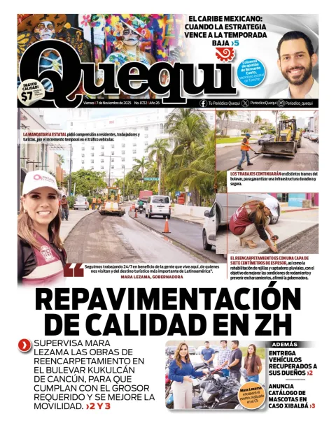 Portada de Quequi del viernes, 7 de noviembre de 2025