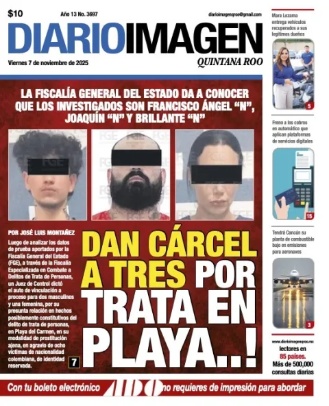 Portada de Diario Imagen Quintana Roo del viernes, 7 de noviembre de 2025