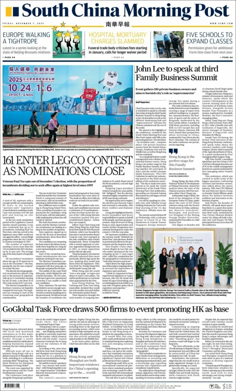 Portada de South China Morning Post