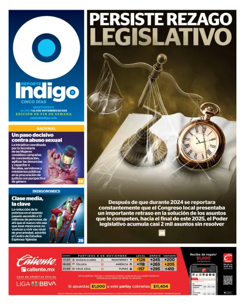 Portada de Reporte Indigo Monterrey del viernes, 7 de noviembre de 2025