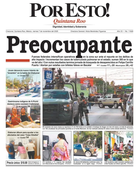 Portada de Por Esto (quintana Roo Chetumal)
