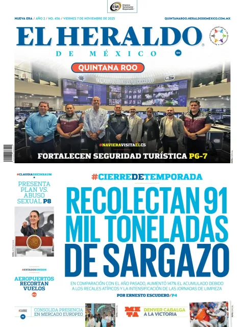 Portada de El Heraldo de Mexico - Quintana Roo