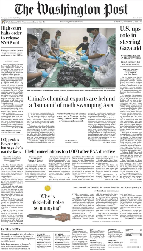 Portada de The Washington Post