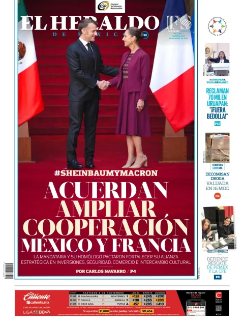 Portada de El Heraldo de Mexico