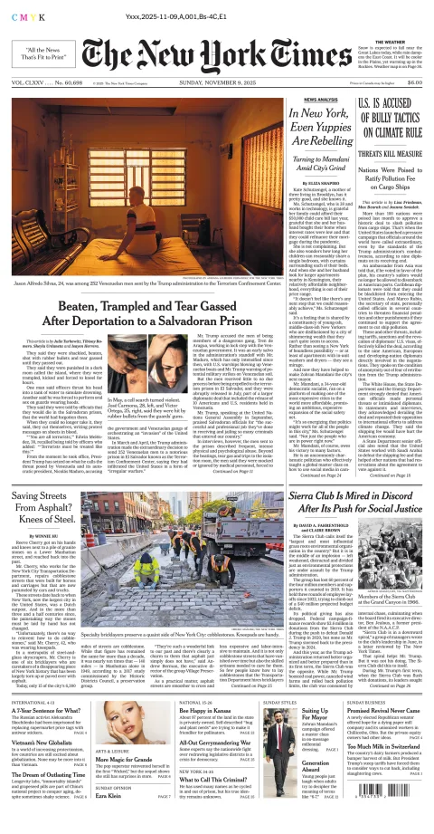 Portada de The New York Times (national)