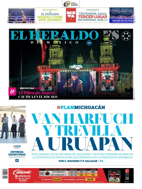 Portada de El Heraldo de Mexico