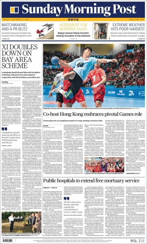 Portada de South China Morning Post