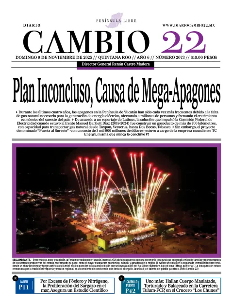 Portada de Diario Cambio 22 (portada)
