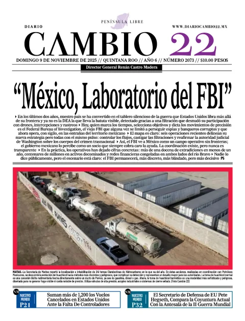 Portada de Diario Cambio 22 (contraportada)