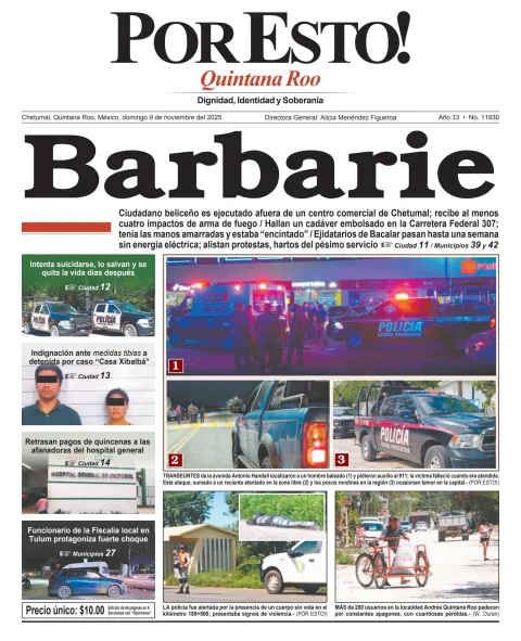 Portada de Por Esto (quintana Roo Chetumal)