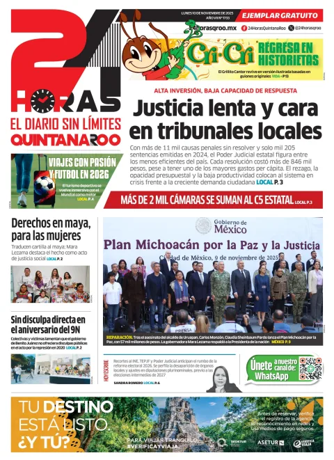 Portada de 24 Horas Quintana Roo