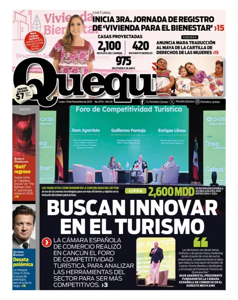 Portada de Quequi del lunes, 10 de noviembre de 2025