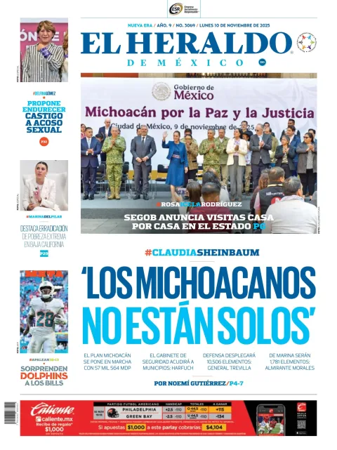 Portada de El Heraldo de Mexico