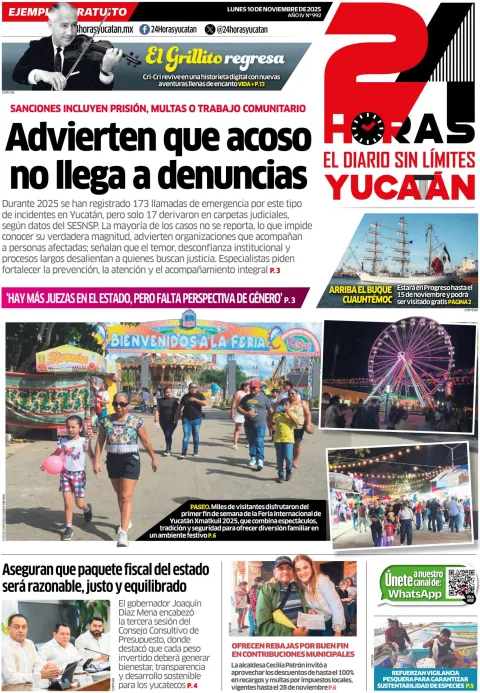 Portada de 24 Horas Yucatan