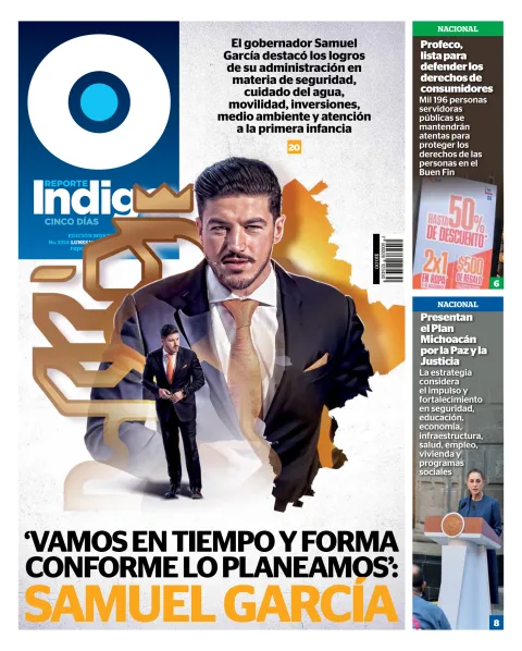 Portada de Reporte Indigo Monterrey del lunes, 10 de noviembre de 2025