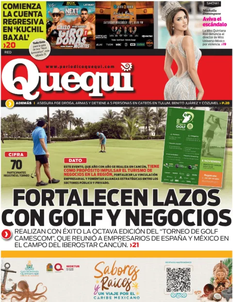 Portada de Quequi (contraportada) del lunes, 10 de noviembre de 2025