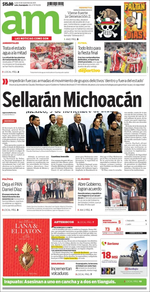Portada de Am Corredor Industrial del lunes, 10 de noviembre de 2025