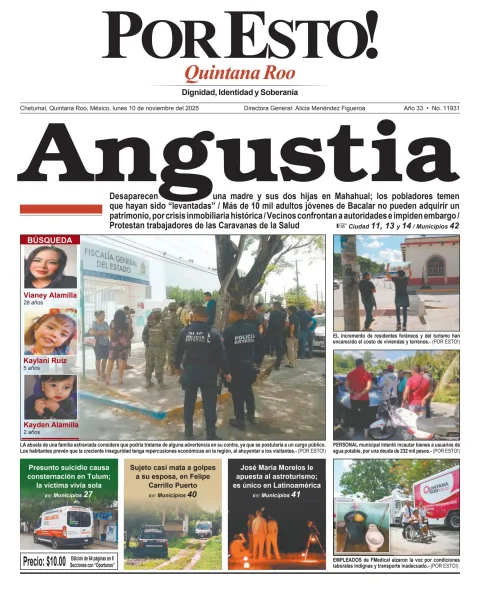 Portada de Por Esto (quintana Roo Chetumal)