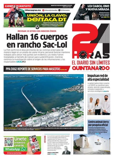 Portada de 24 Horas Quintana Roo