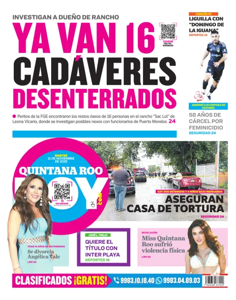 Portada de Quintana Roo Hoy (contraportada)