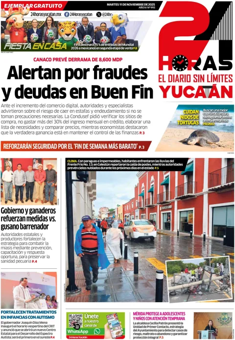Portada de 24 Horas Yucatan
