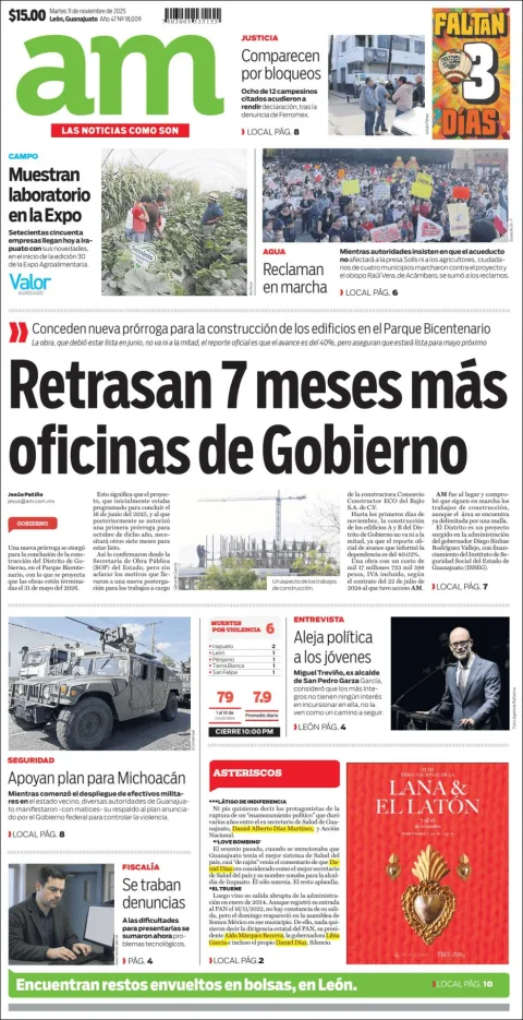 Portada de Am Corredor Industrial del martes, 11 de noviembre de 2025