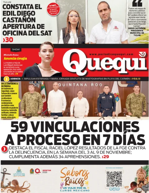 Portada de Quequi (contraportada) del martes, 11 de noviembre de 2025