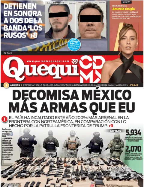 Portada de Quequi CDMX (contraportada) del martes, 11 de noviembre de 2025