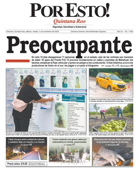 Portada de Por Esto (quintana Roo Chetumal)