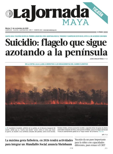 Portada de La Jornada Maya Yucatán del martes, 11 de noviembre de 2025
