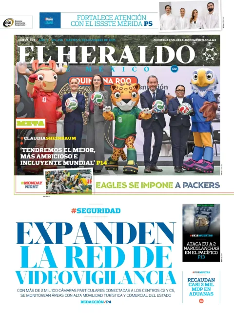 Portada de El Heraldo de Mexico - Quintana Roo