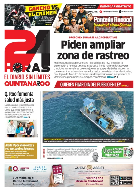 Portada de 24 Horas Quintana Roo