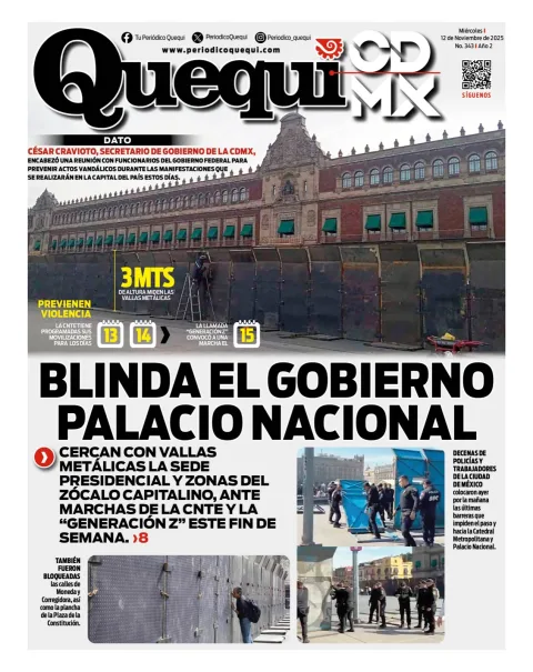 Portada de Quequi CDMX del miércoles, 12 de noviembre de 2025