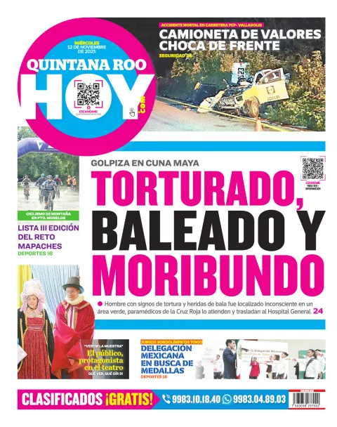 Portada de Quintana Roo Hoy (contraportada)