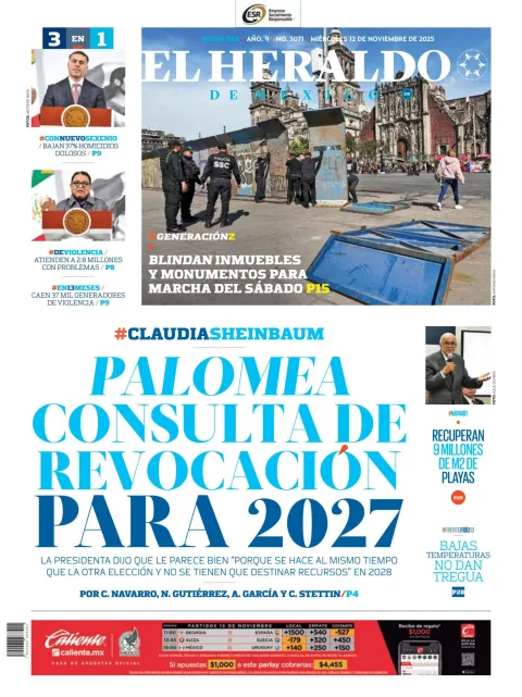 Portada de El Heraldo de Mexico