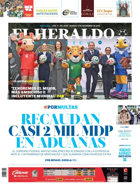 Portada de El Heraldo de Mexico