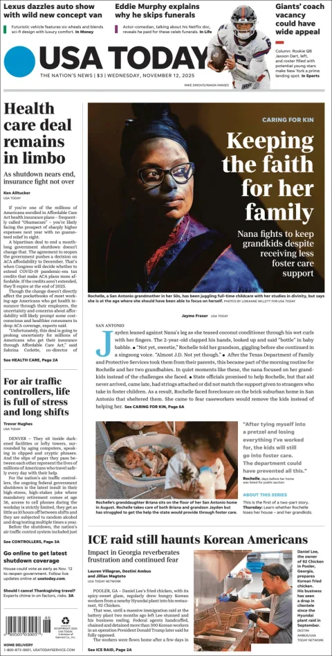 Portada de Usa Today