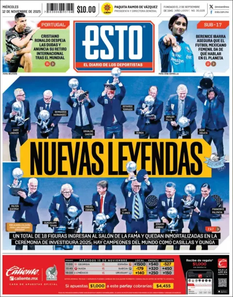 Portada de Esto del miércoles, 12 de noviembre de 2025